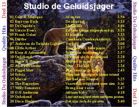Quality Hits  Geluidsjager Deel 13 : Back